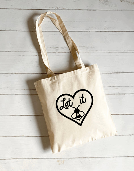Let it bee canvas tote bag