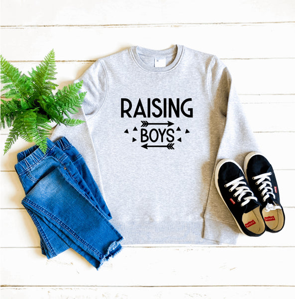 Raising boys ladies sweatshirt