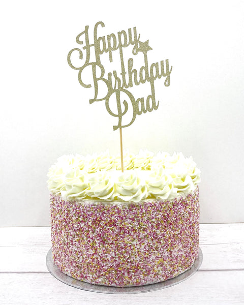 Happy birthday Dad cake topper