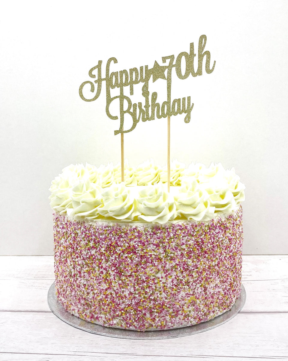70 Cake Topper Happy 70th Birthday Custom Cake Topper Birthday - Etsy  Australia