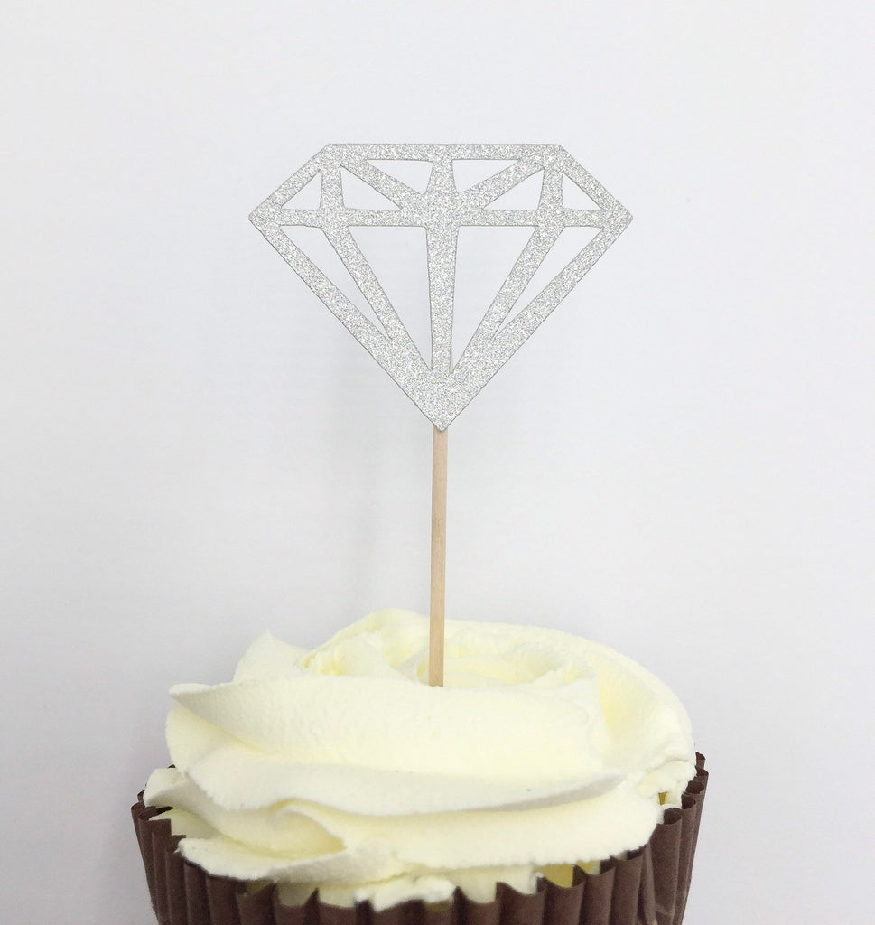 Diamond cupcake toppers, hen party accessories, hen party cake ...