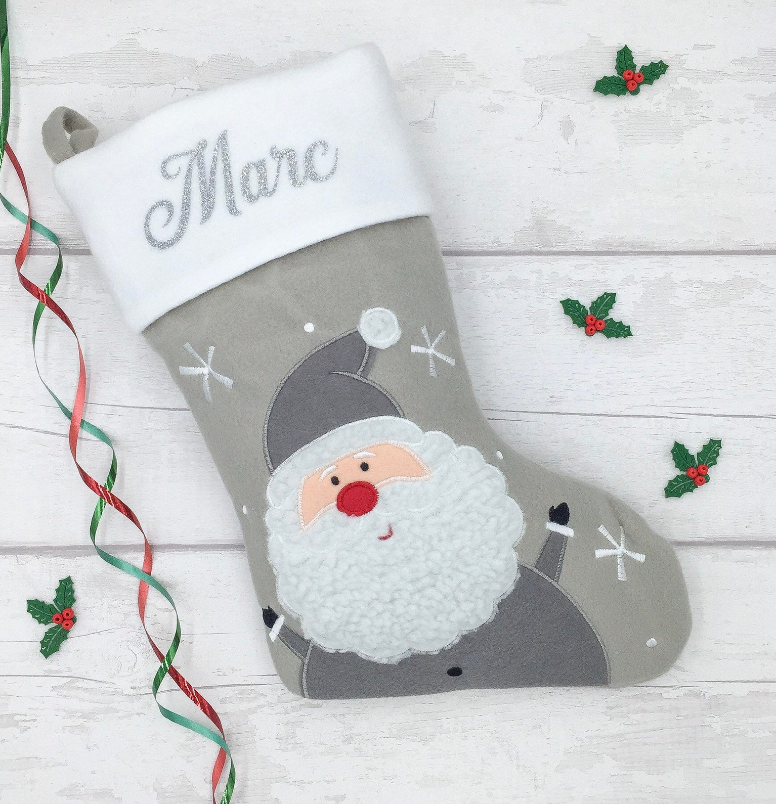 Personalised Santa, Father Christmas stocking