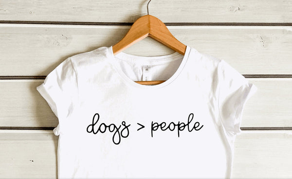 Dogs over people ladies t shirt