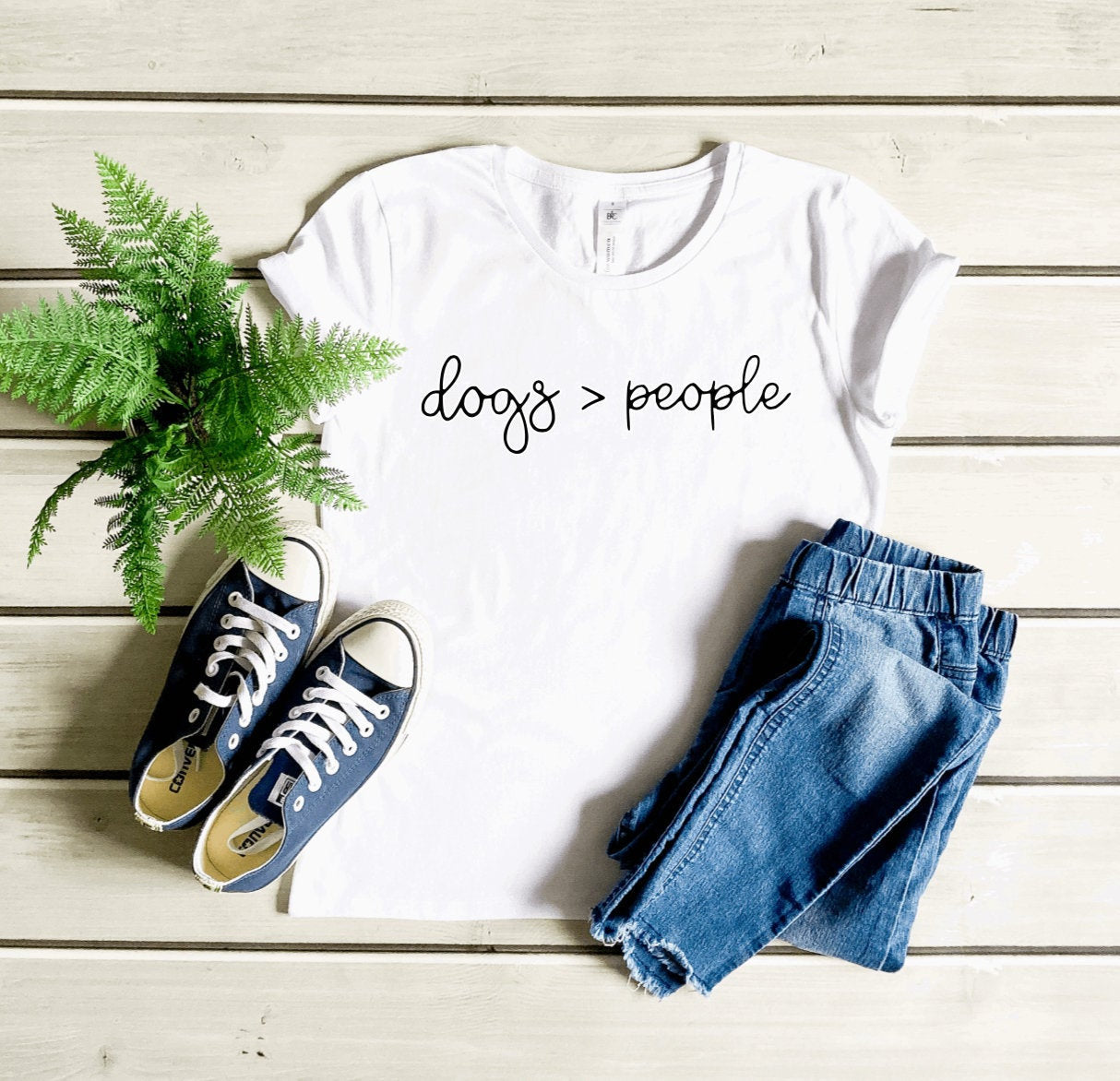 Dogs over people ladies t shirt