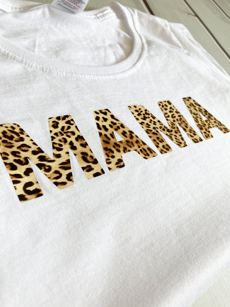 MAMA leopard print t shirt