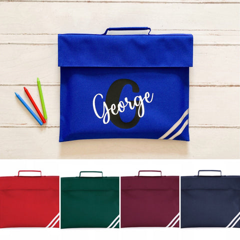 Personalised school book bag, kids book bag, back to school, book bag UK