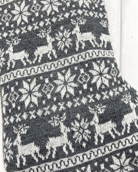 Personalised Scandi reindeer Christmas stocking