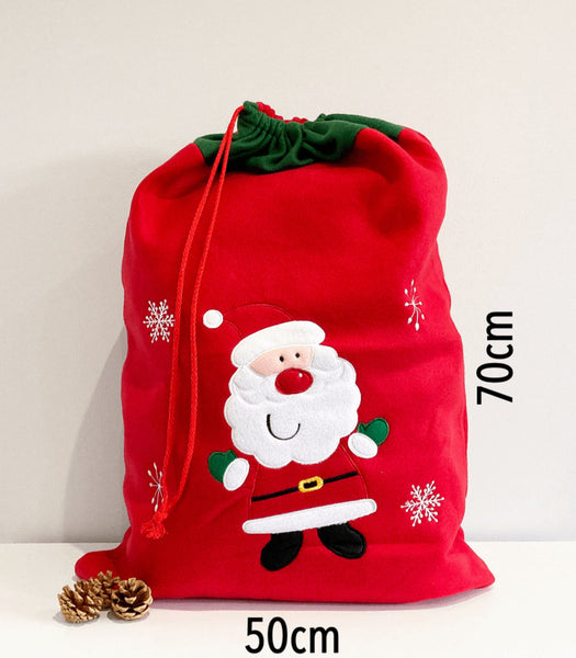 Personalised red Santa, Father Christmas gift sack